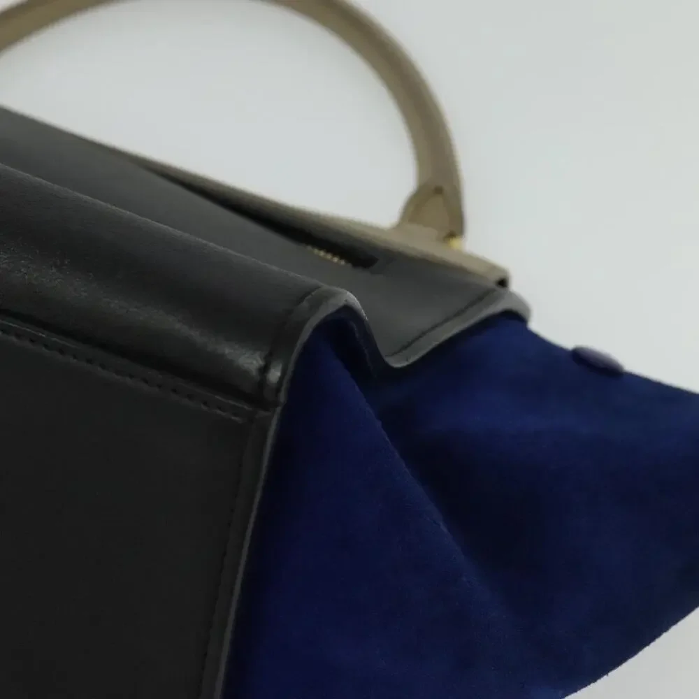 Celine Leather Trapeze Handbag Beige